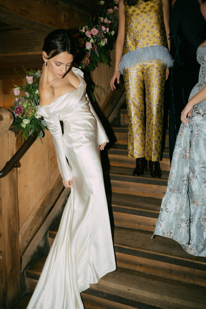 bride during reception