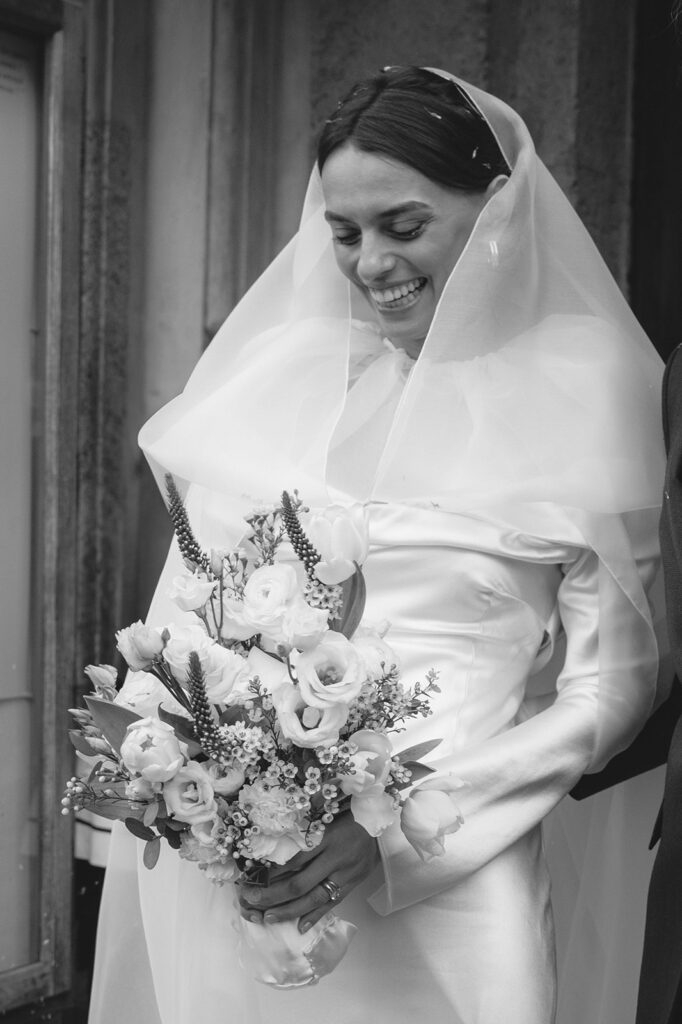bride portrait after the church