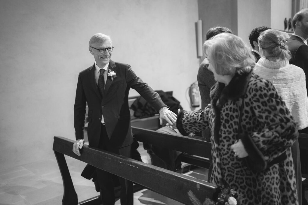 parents of the groom with emotion