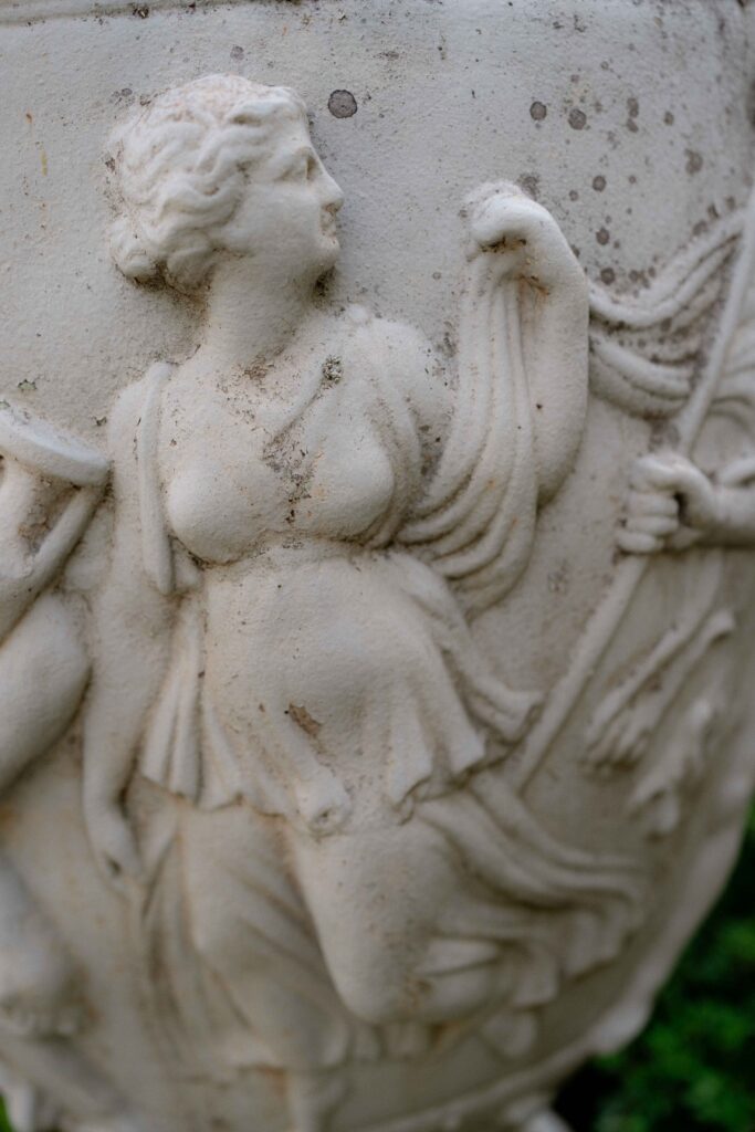 details of sculpture at the chateau