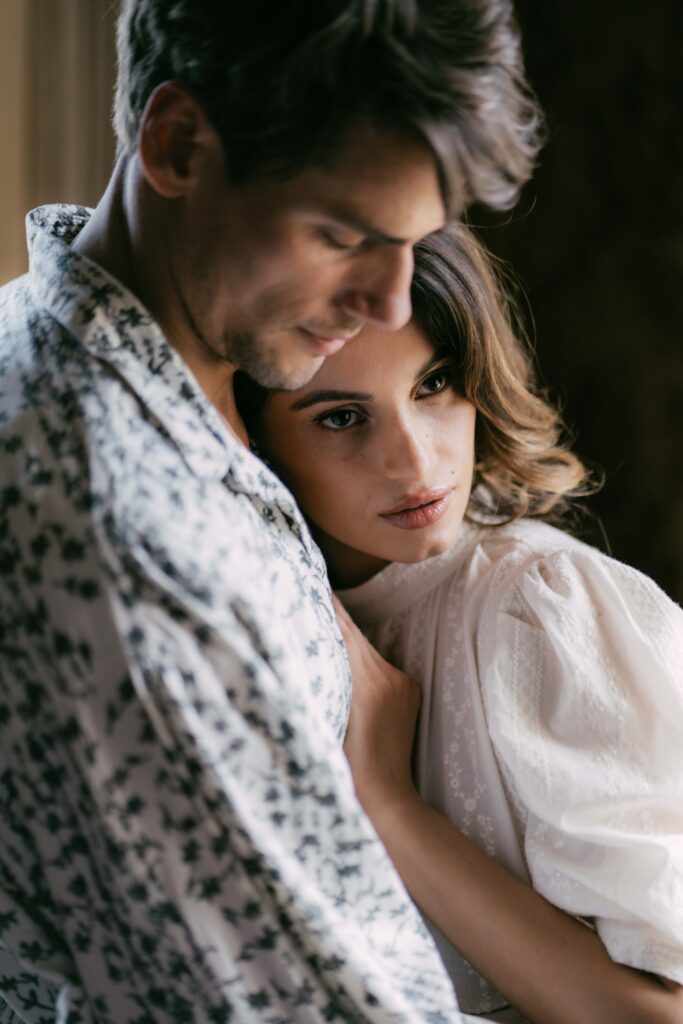 portrait of the couple during the morning