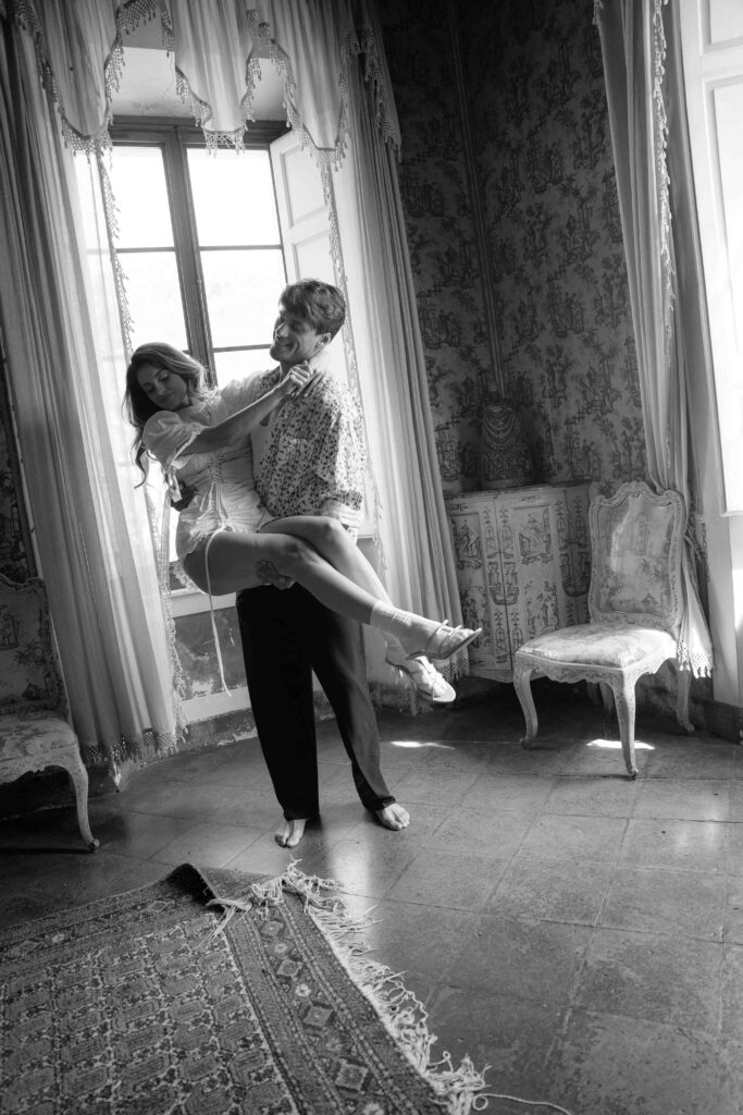 couple dancing in the room